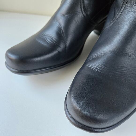 Dansko Risa Tall Leather Low Heel Black Riding Knee High Boots FLAW Womens Sz 39 - Picture 5 of 16